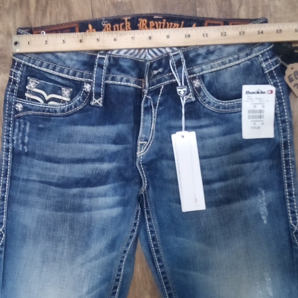 Rock Revival Women's 28 Boot Cut Penny Embellished DEFECT SEE PHOTOS - Picture 10 of 13